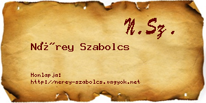 Nérey Szabolcs névjegykártya